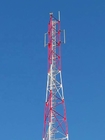 Menara Telekomunikasi Baja Tubular Dengan Hot Dip Galvanized Dan Bracket